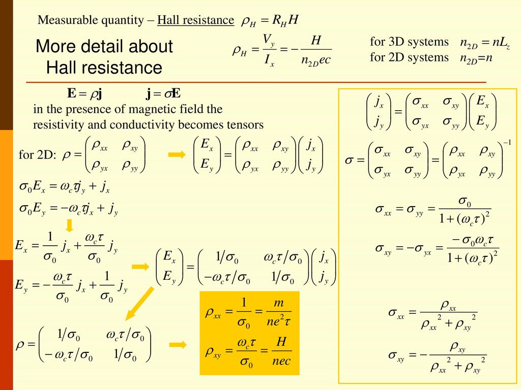 More detail about Hall resistance