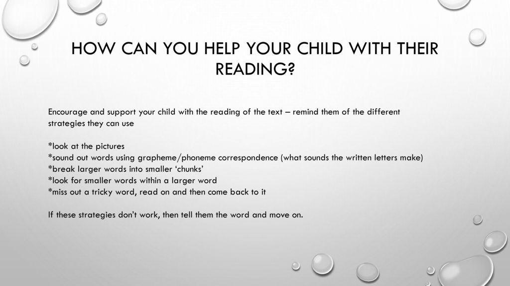How can you help your child with their reading