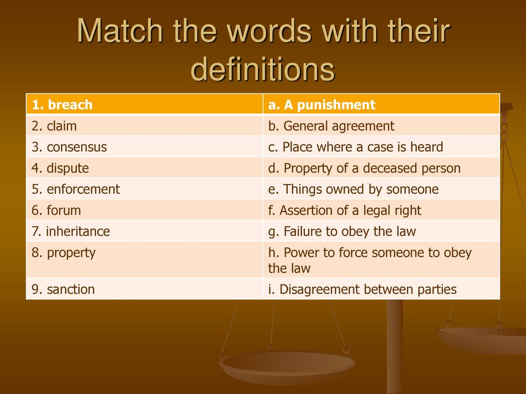 Match the people with the sentences