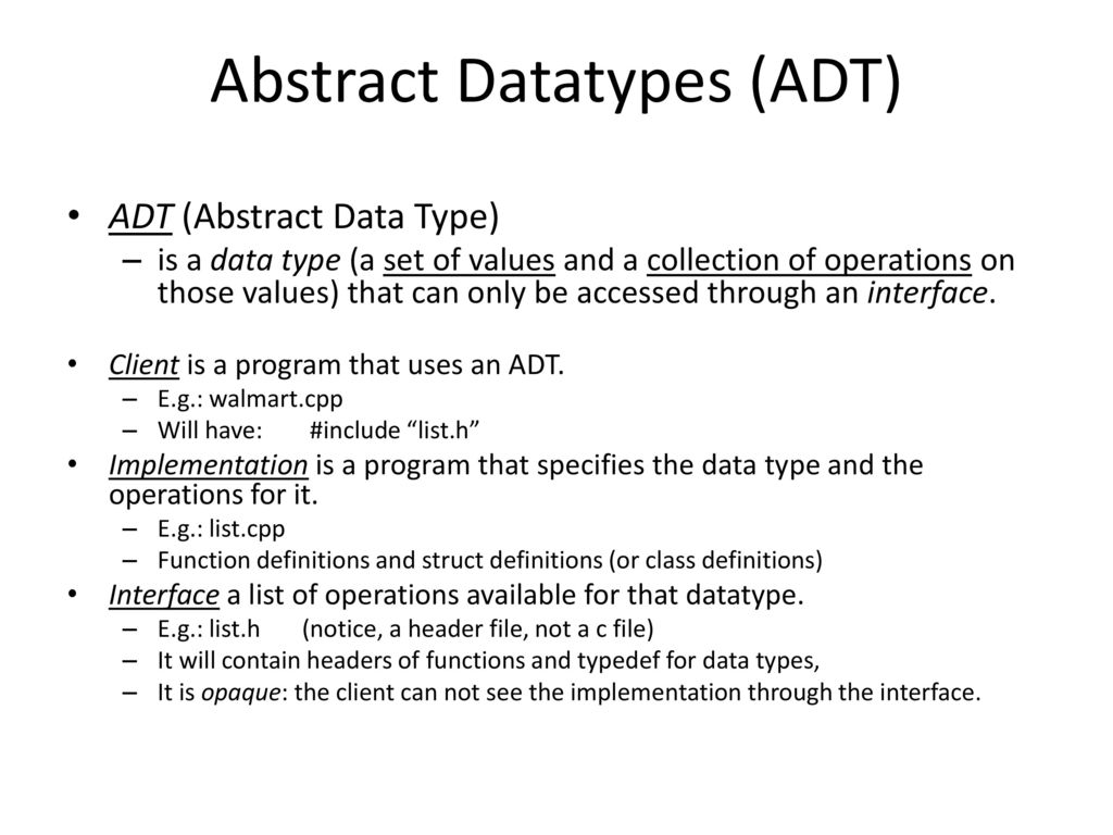 Abstract Data Types and Stacks - ppt download