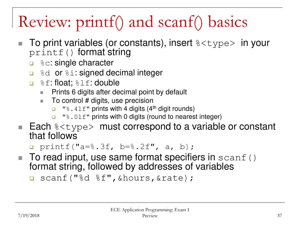 ECE Application Programming - ppt download