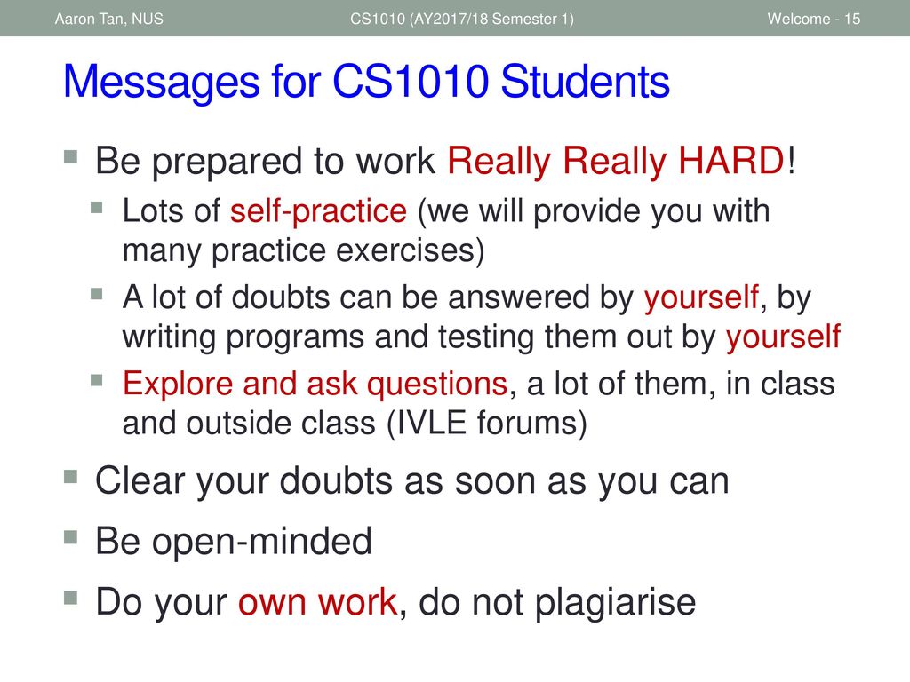 CS1010 Programming Methodology - Ppt Download