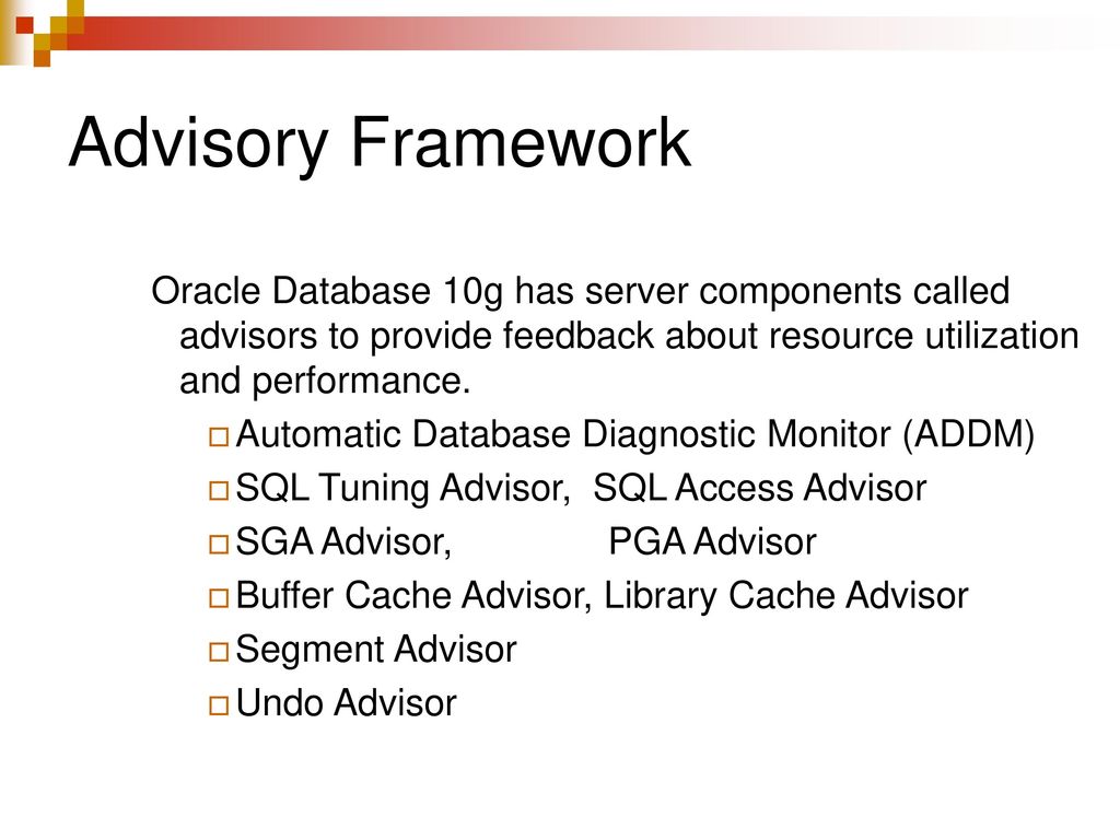 Oracle database 10g automation features ppt download