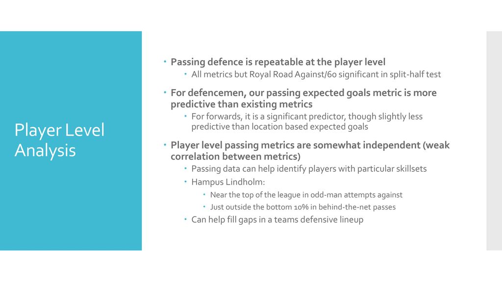 Defending The Pass - Evaluating Defensive Ability Using Passing Data ...