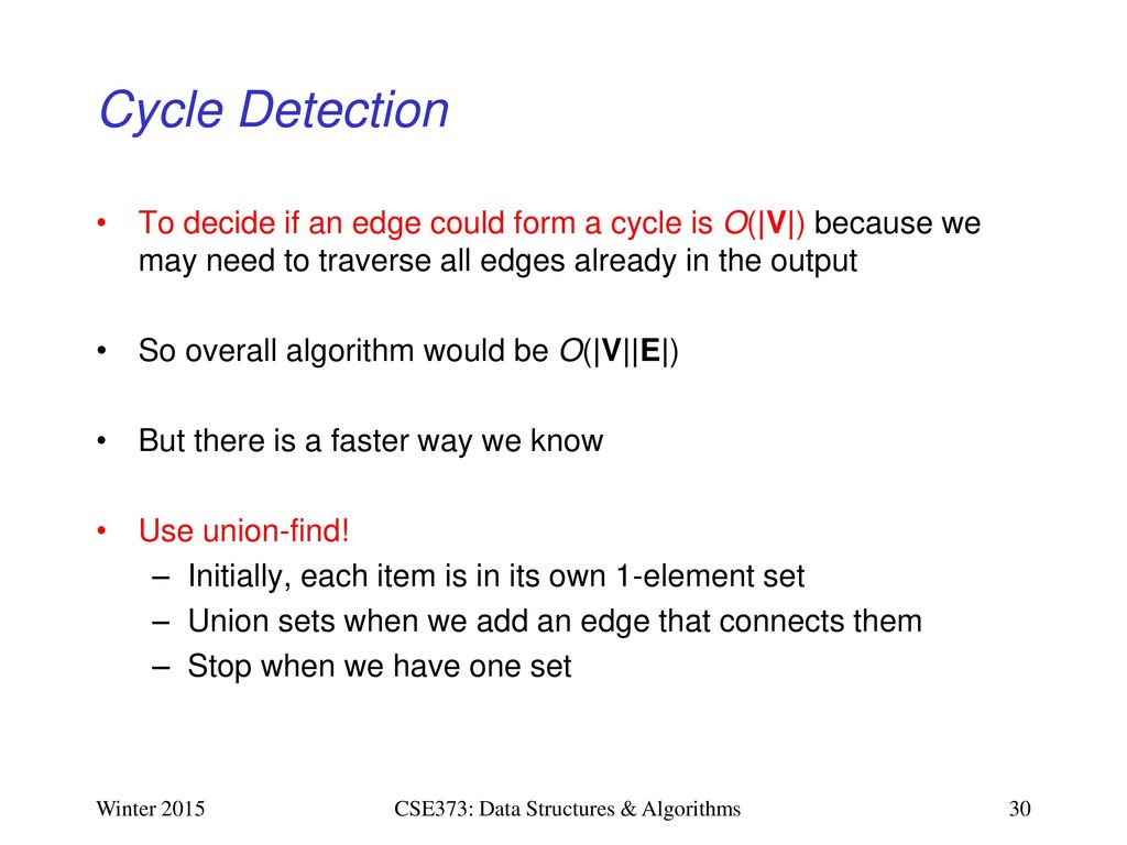 CSE373: Data Structures & Algorithms Lecture 19: Spanning Trees - ppt ...