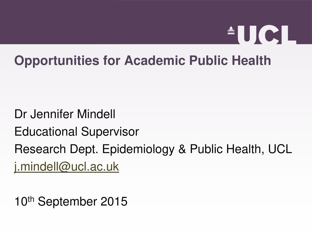 Opportunities for Academic Public Health