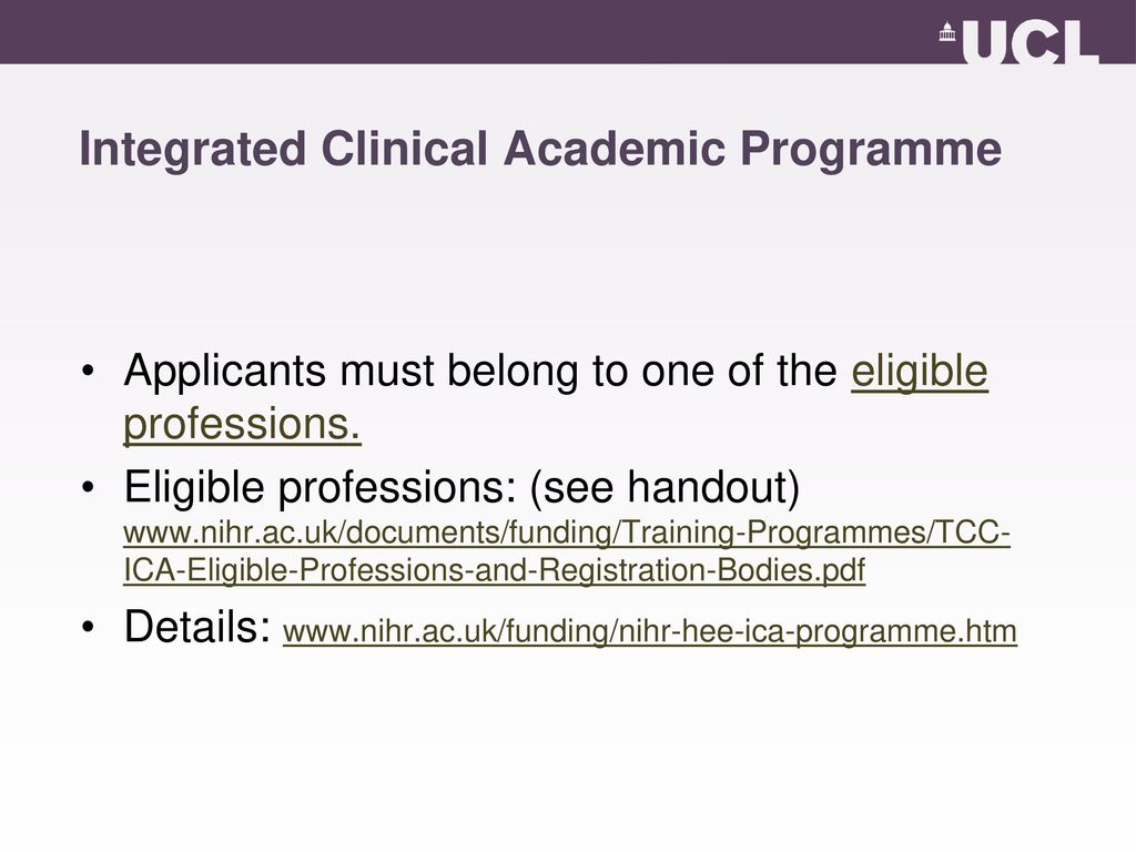 Integrated Clinical Academic Programme