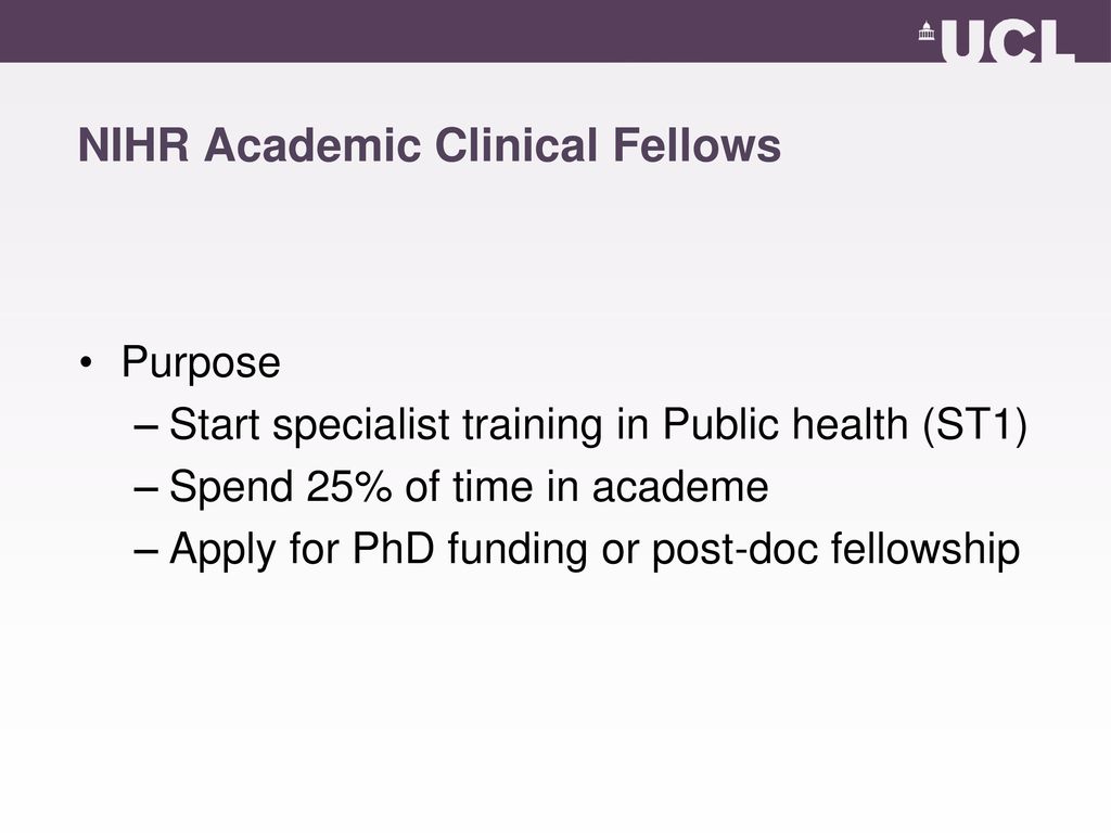 NIHR Academic Clinical Fellows