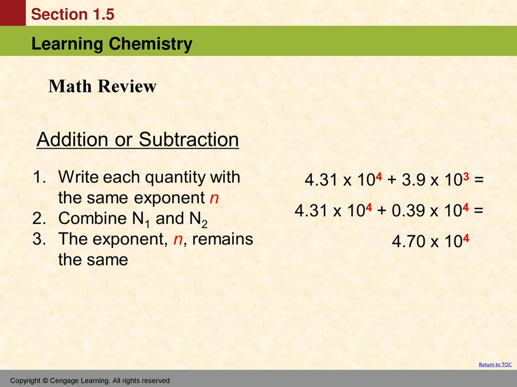 Math Review Copyright © Cengage Learning. All rights reserved