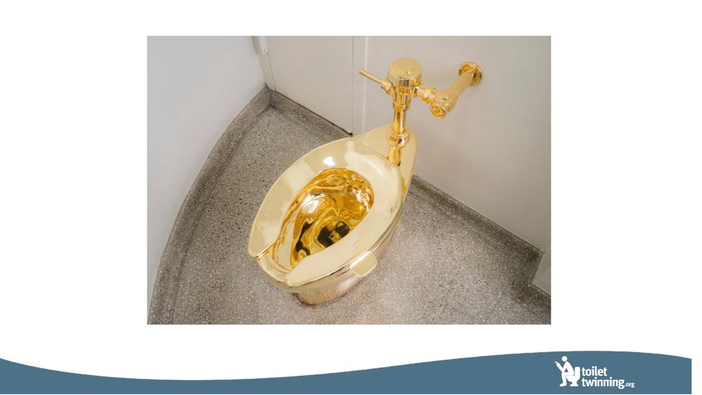 This solid-gold fully functioning toilet is an art installation at the Guggenheim Museum in New York.