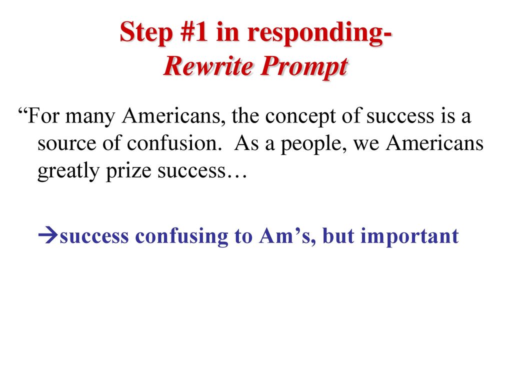 Step #1 in responding- Rewrite Prompt