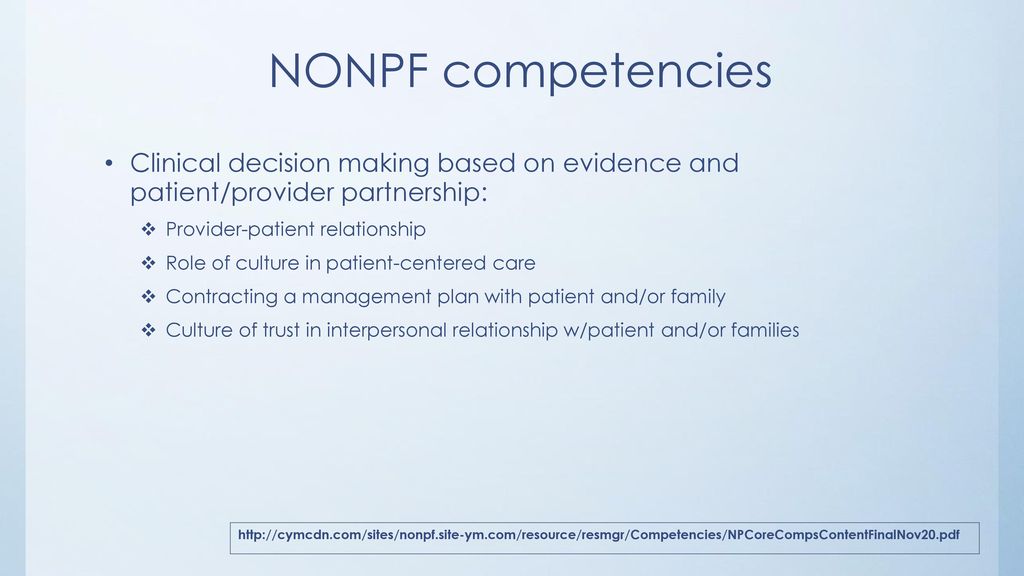 nonpf competencies