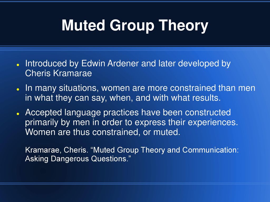 what is muted group theory