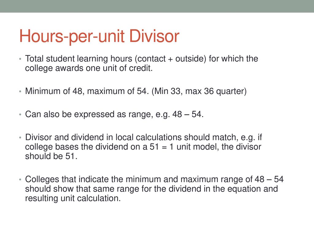 Credit hour calculations ppt download