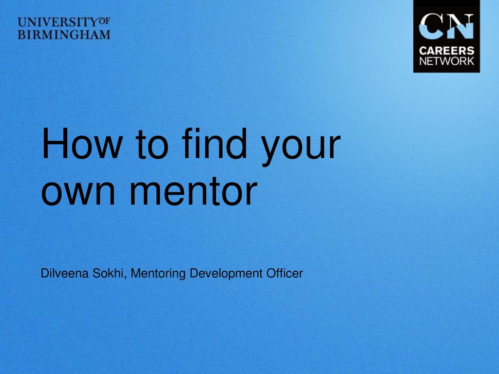 How to find your own mentor