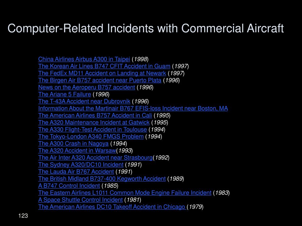 Computer-Related Incidents with Commercial Aircraft
