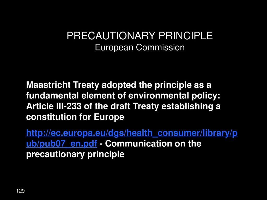 PRECAUTIONARY PRINCIPLE European Commission