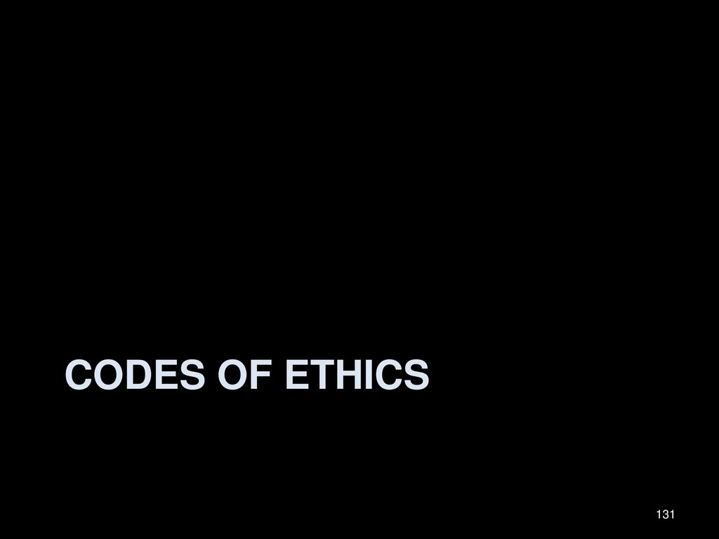 CODES OF ETHICS