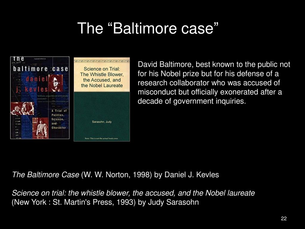 The Baltimore case