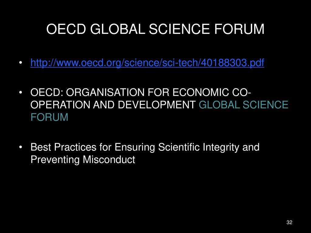 OECD GLOBAL SCIENCE FORUM