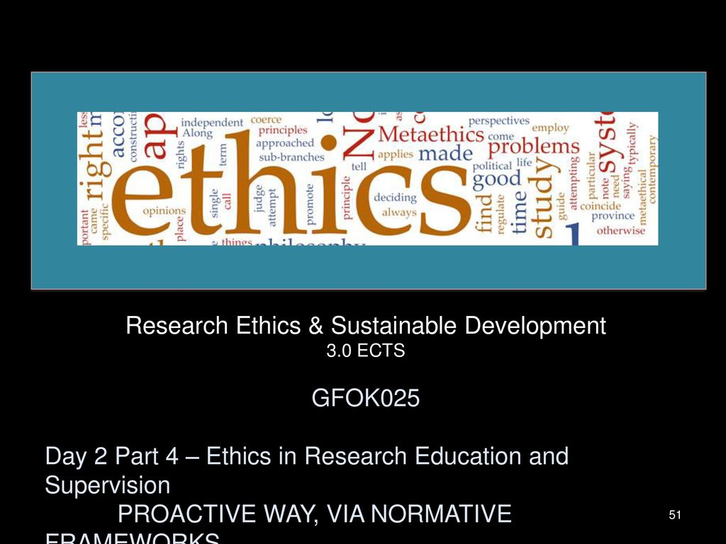 Research Ethics & Sustainable Development