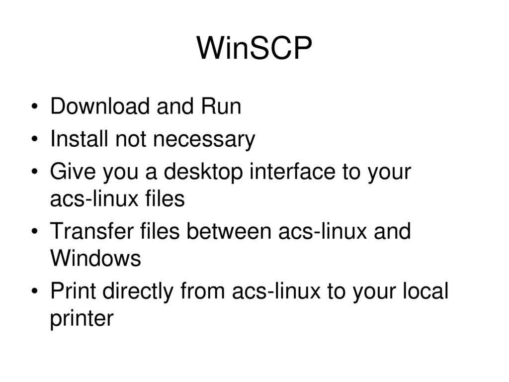 Introduction to SAS on acslinux (via Xwin32) ppt download