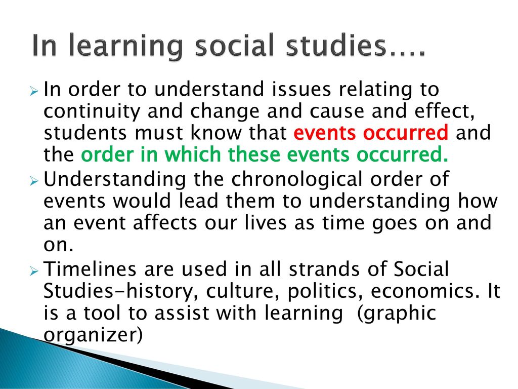 In learning social studies….