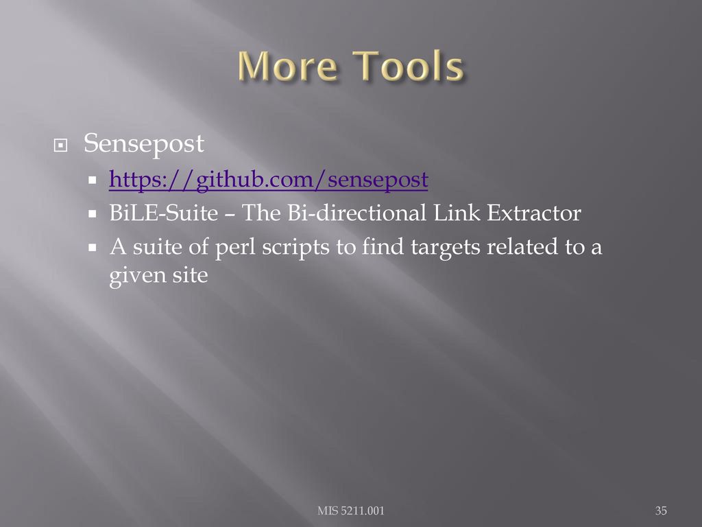More Tools Sensepost