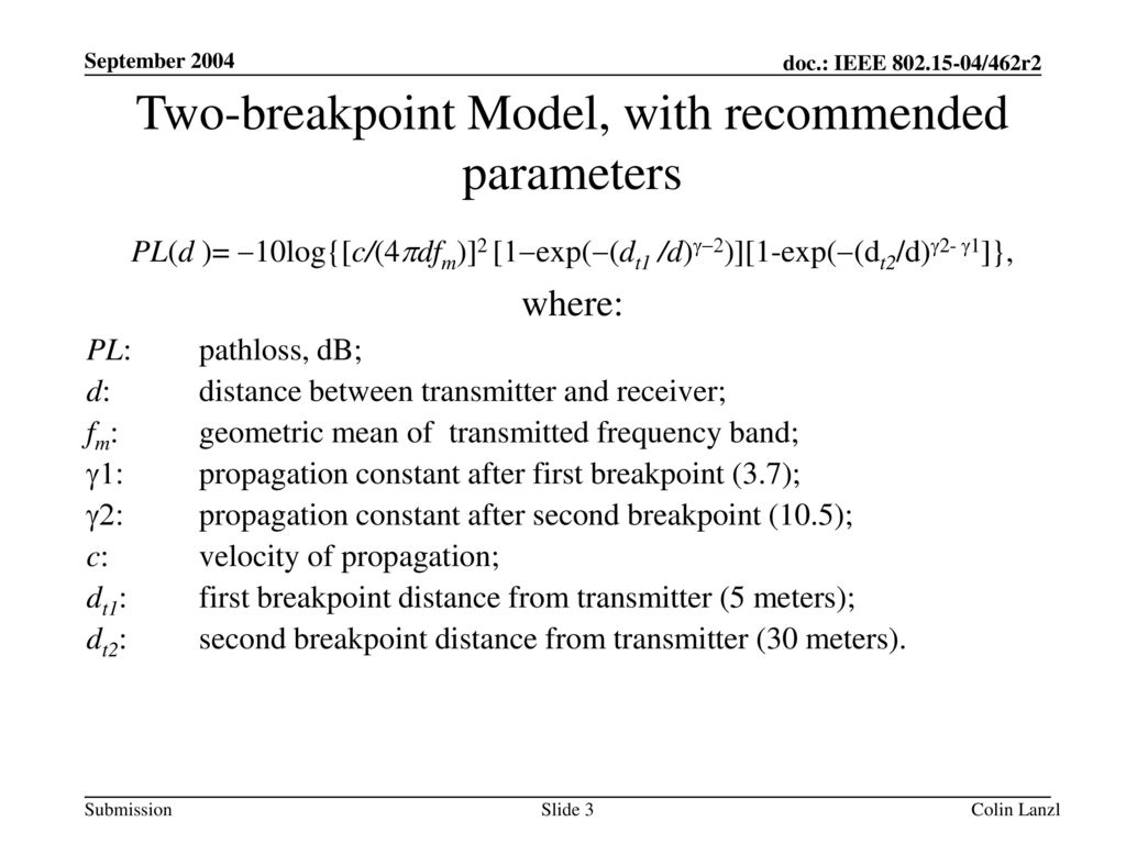 Two-breakpoint Model, with recommended parameters
