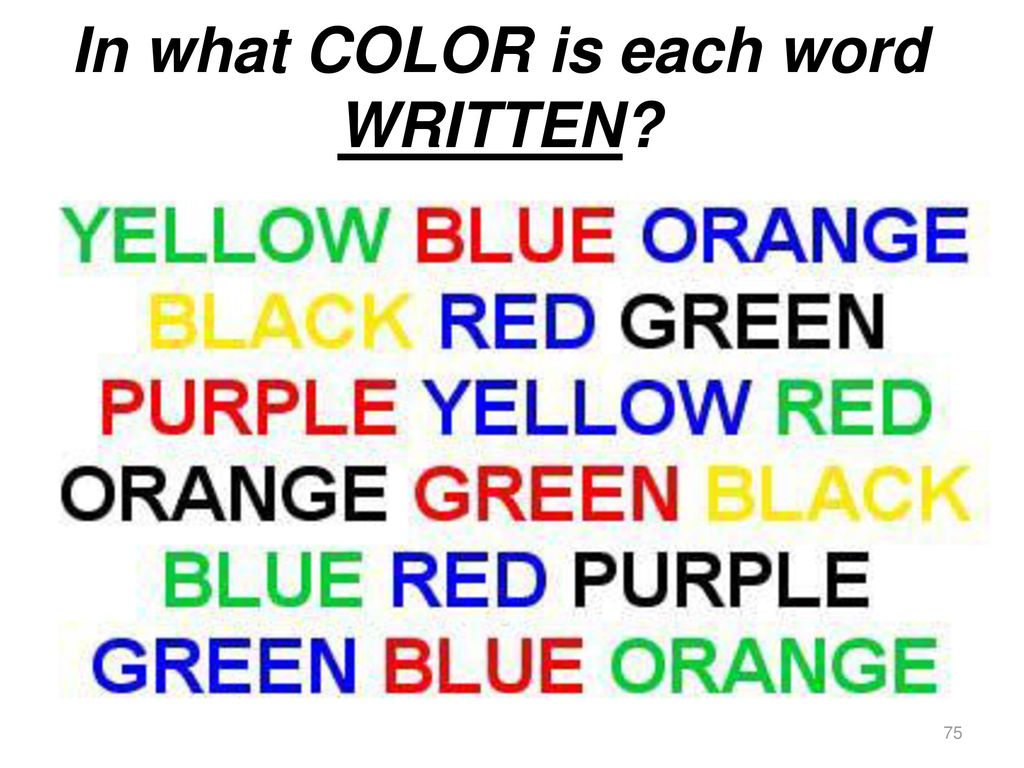 Say the sound say the words. Слова цвета. Слова разными цветами. Тест струпа. Цвета на английском.