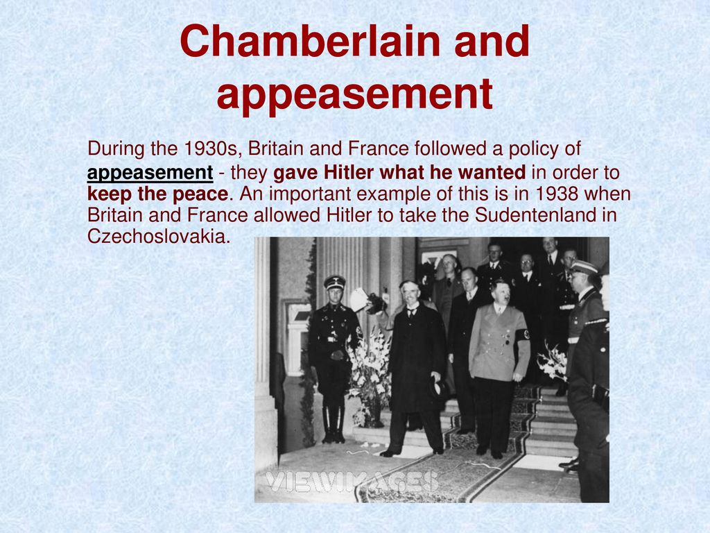 Chamberlain and appeasement