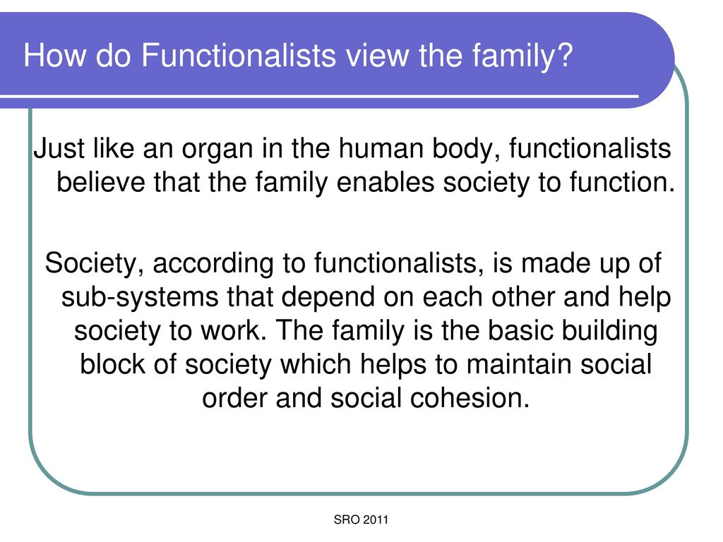 functionalism and the family