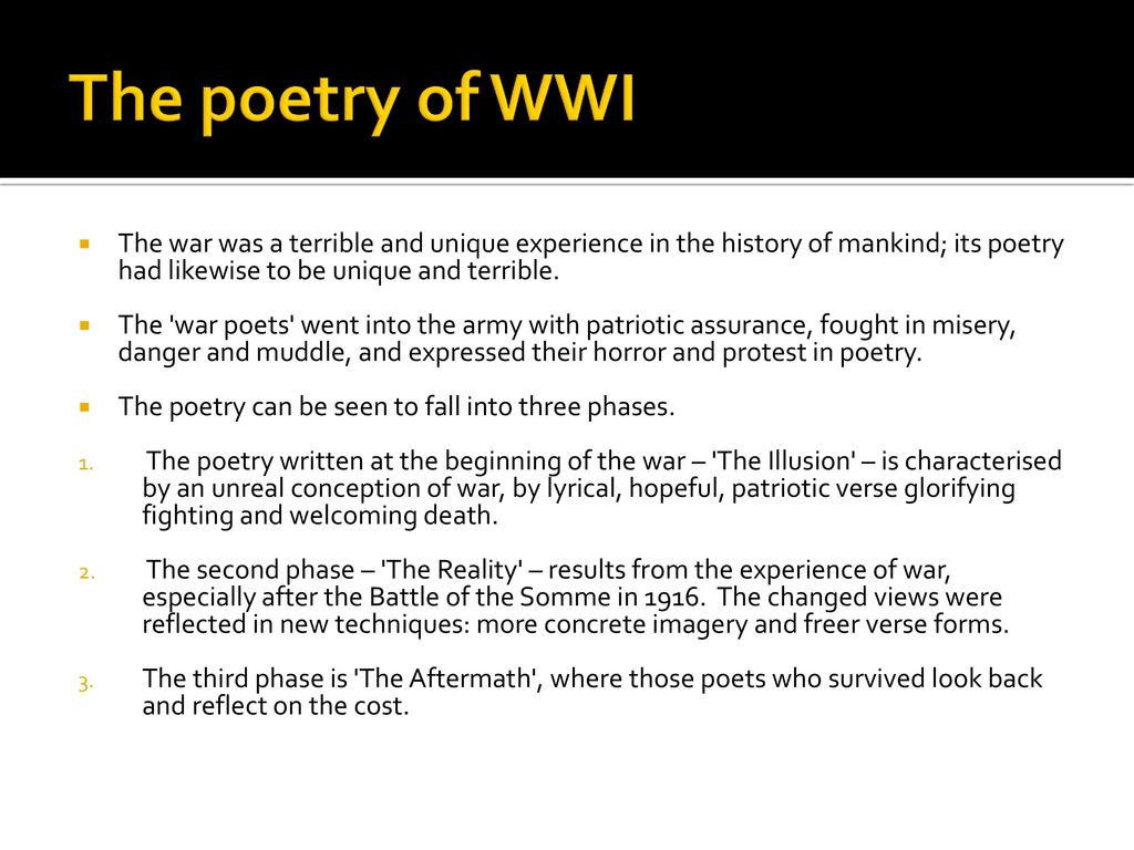 war imagery poems