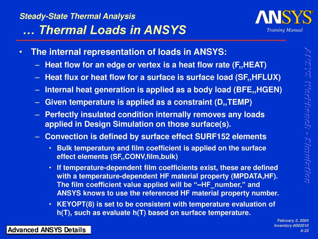 … Thermal Loads in ANSYS