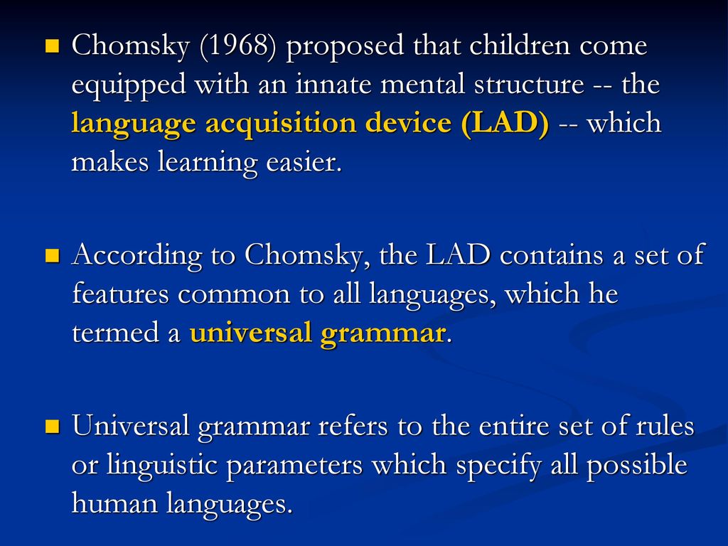 chomsky language acquisition device
