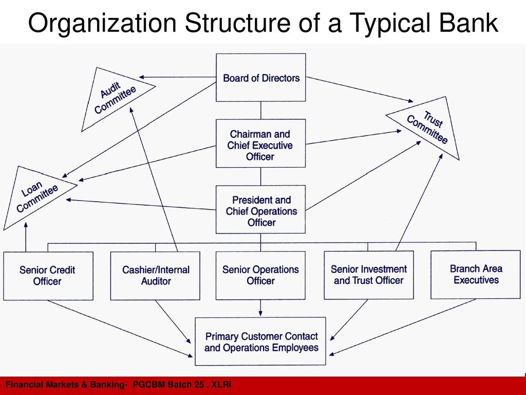 Typical Bank Organizational Chart