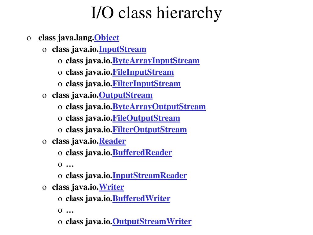 I o streams a stream is a sequence of bytes that flows from a source to