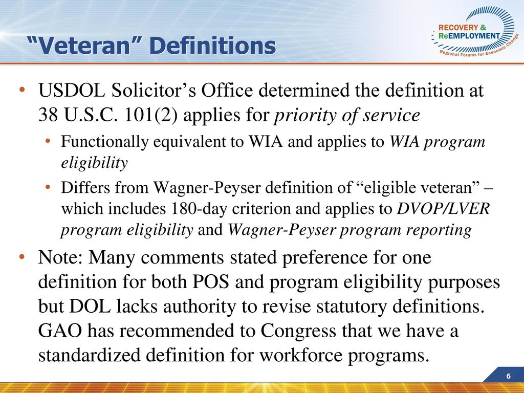 veterans' priority of service - ppt download