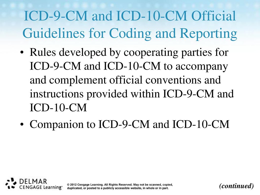 Icd 9 Cm With Icd 10 Coding Guidelines Ppt Download