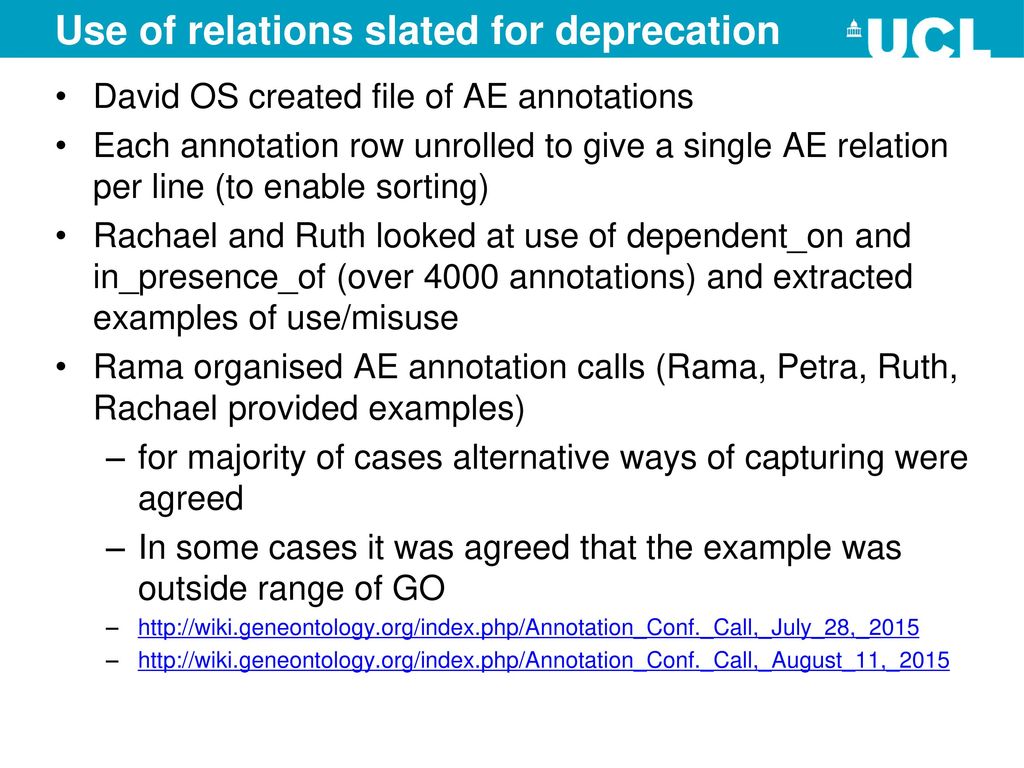 Progress on Annotation extension relations - ppt download