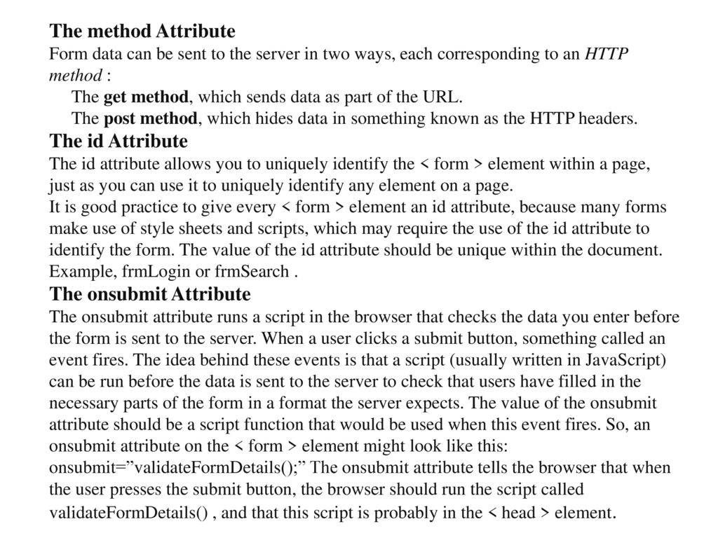 Chapter 3 HTML Forms. - ppt download