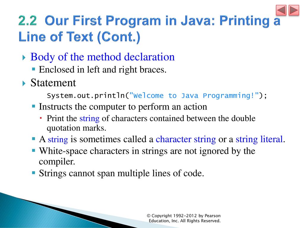 Chapter 2 Introduction to Java Applications - ppt download