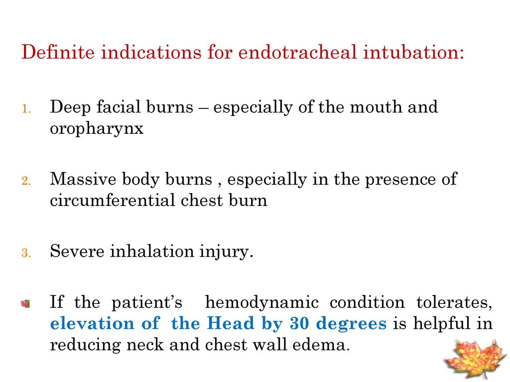 burn patients intubation