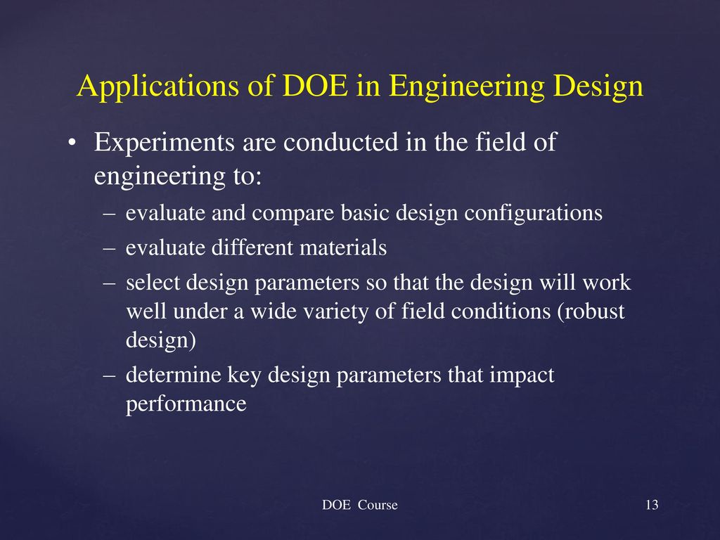 Design And Analysis Of Experiments Ppt Download