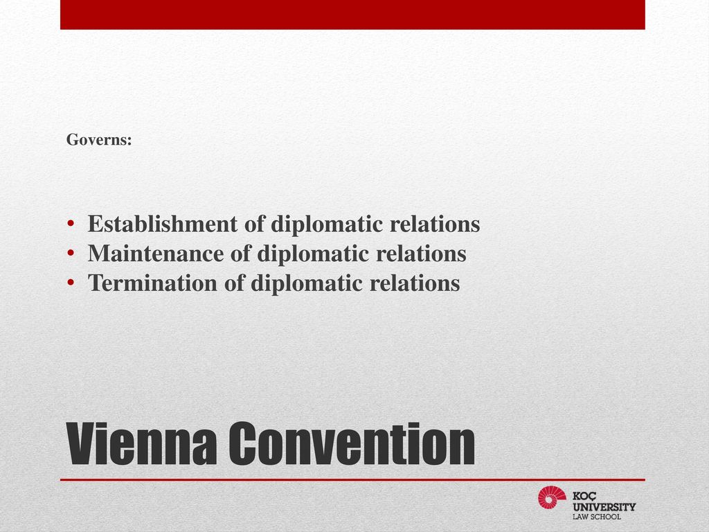 Vienna Convention Establishment of diplomatic relations