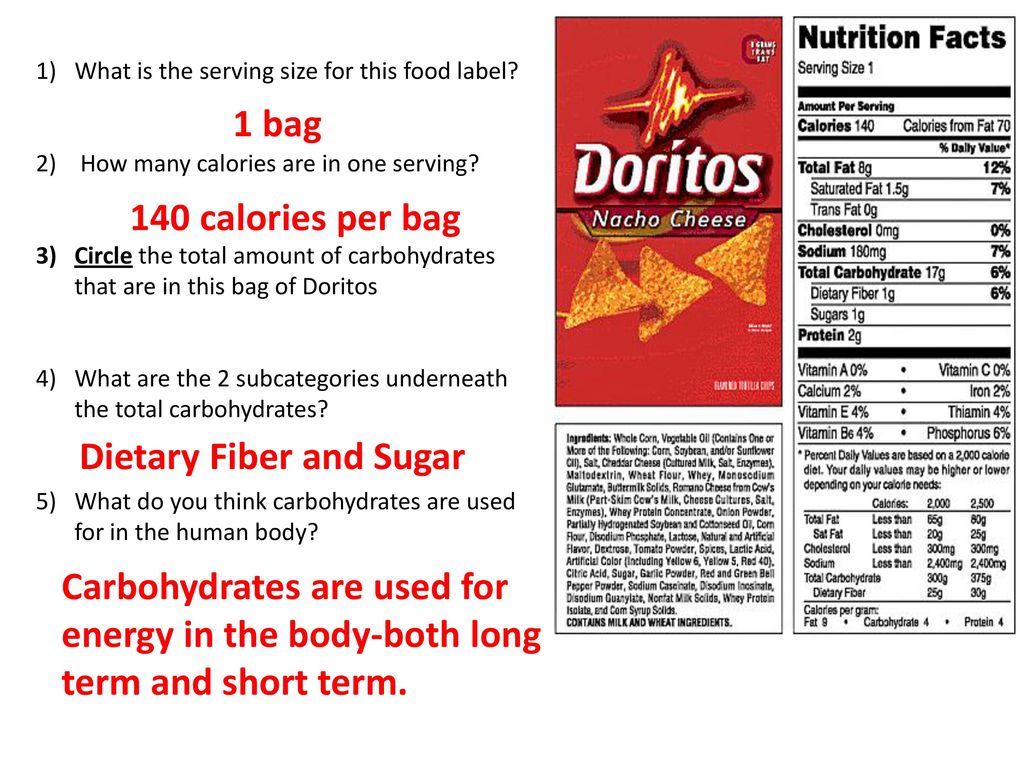 HW 10/10: Food and Energy Packet due tomorrow - ppt download Throughout Nutrition Label Worksheet Answer Key