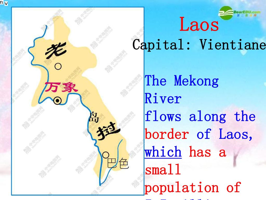 Laos Capital: Vientiane The Mekong River