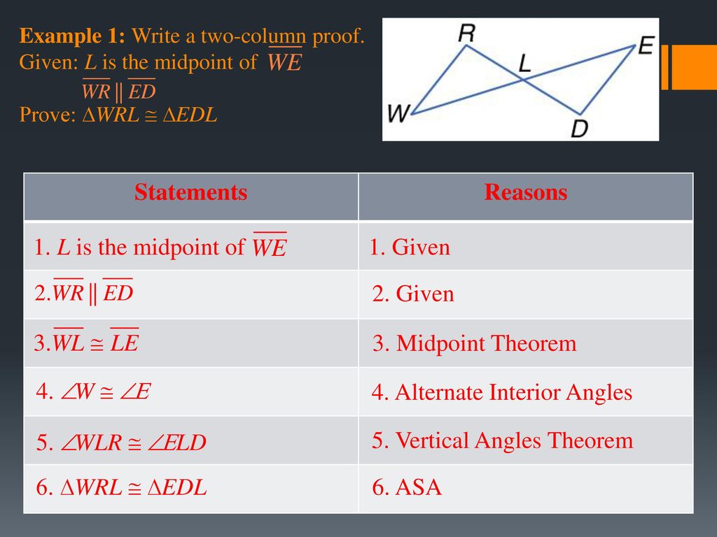 Proving Triangles Congruent Aas And Asa Ppt Download