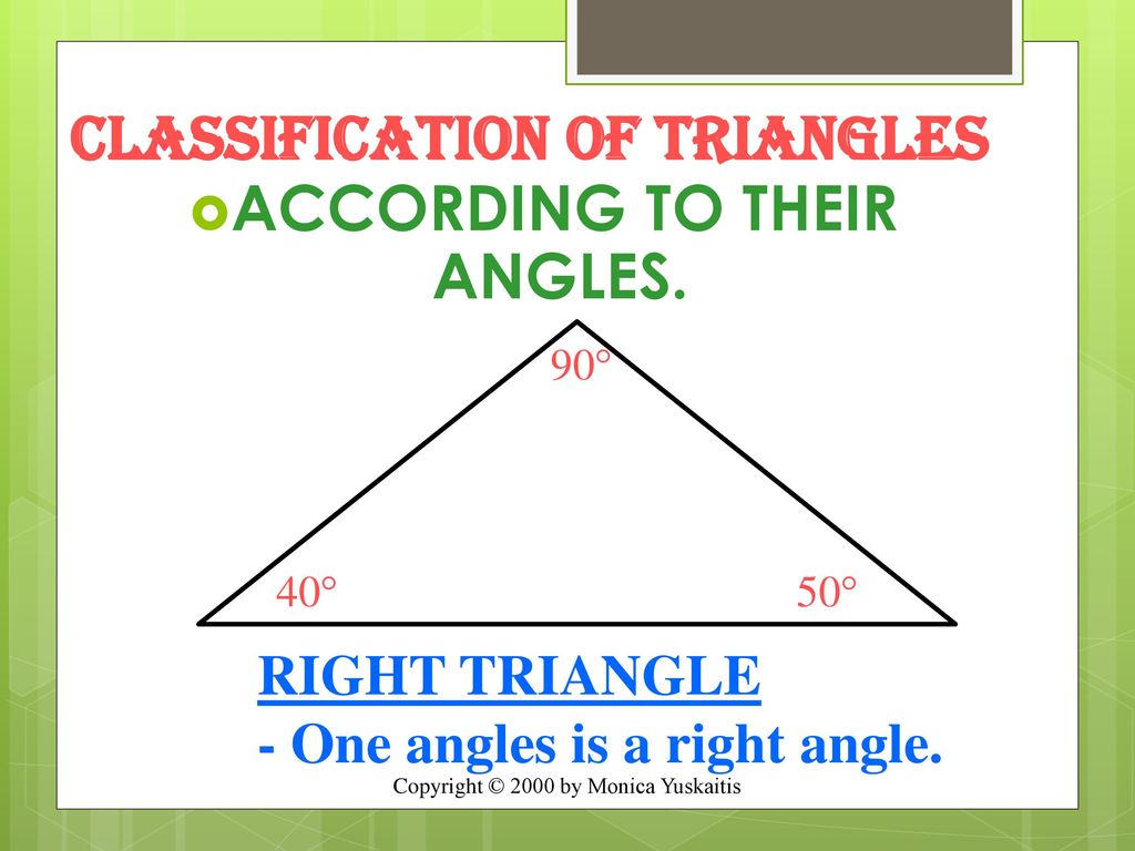 Triangle 40 50 90 Find the