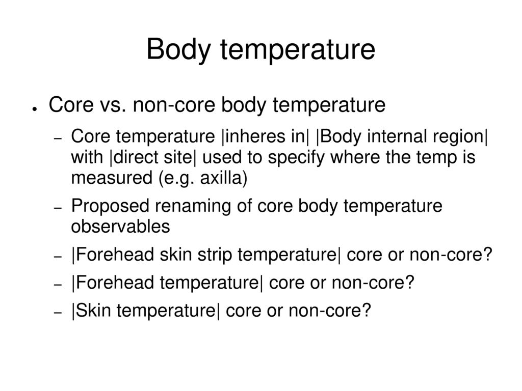 Body Temperature Core Vs Non Core Body Temperature Ppt Download